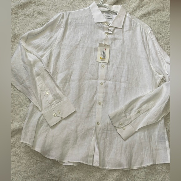 Baird McNutt White Button-Up Shirt 100%Linen - Picture 11 of 13